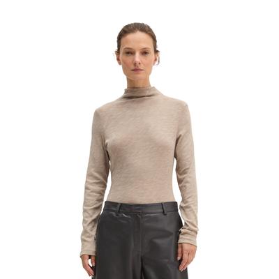 Langarmshirt MARC O'POLO "aus Organic Cotton", Damen, Gr. XS, chalky mauve, Obermaterial: 100% Baumwolle, unifarben, Basic, slim fit, normaler Saum, Shirts Langarmshirt