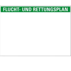 Dreifke® Planträger für Flucht- und Rettungspläne, mit Überschrift, Kunststoff, 594x420mm