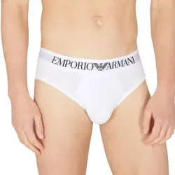 Armani Logo Brief Weiß Baumwolle Small Herren