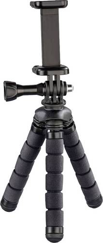Hama Flex Ministativ 1/4 Zoll Arbeitshöhe=7 - 14cm Schwarz Für Smartphones und GoPro