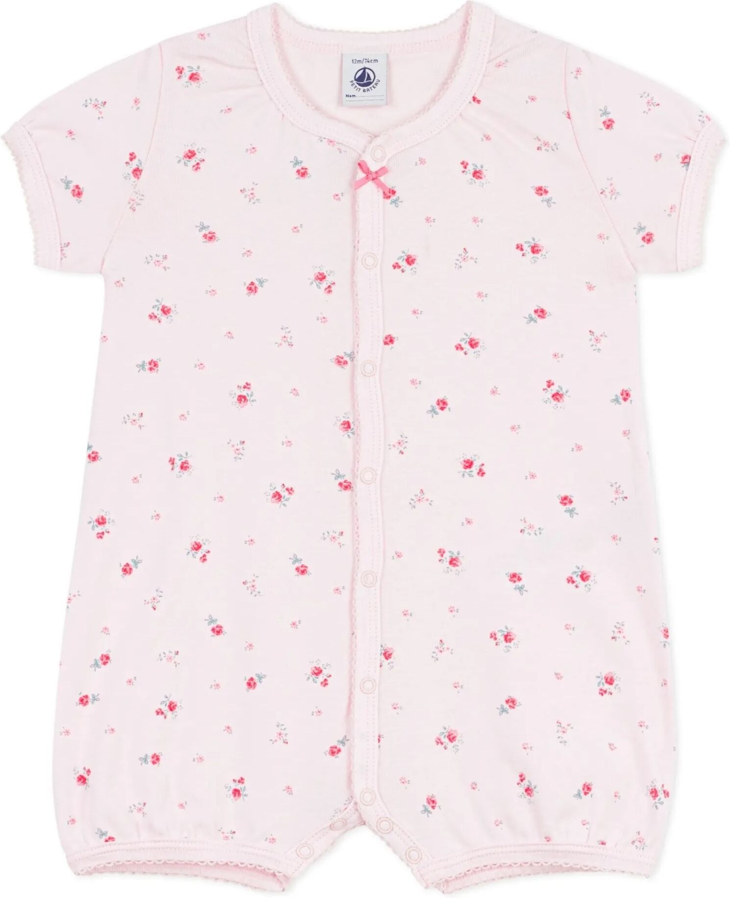 Petit Bateau Pyjama Combishort Fleuri Rose 6 mois