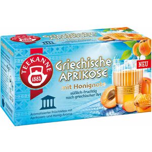 Teekanne Tee Griechische Aprikose, Früchtetee, 50 g, 20 Beutel