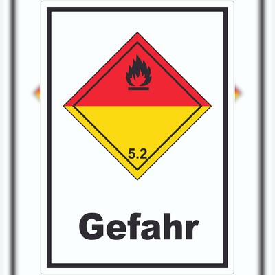 HB-Druck Aufkleber Organische Peroxide Gefahr explosiv A1 (594x841mm)