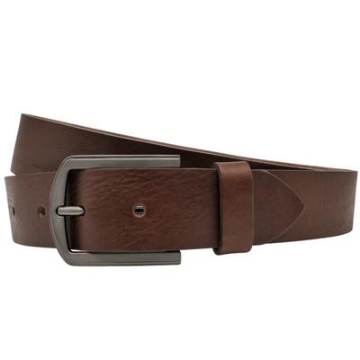 Ledergürtel ANNAMATONI "AnnaMatoni Ledergürtel Crest Ledergürtel Crest", Herren, Gr. TW105 - 120cm Gesamtlänge, braun (braun 690), 100% Leder, Gürtel Ledergürtel