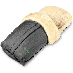 Fellhof, Kinderwagen Fusssack, Lammfell Fellsack - Cortina - für Kinderwägen, graphit melange