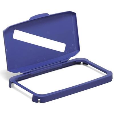 Durable Klappdeckel Durabin 60 Einwurfschlitz blau Packung mit 6 Stück
