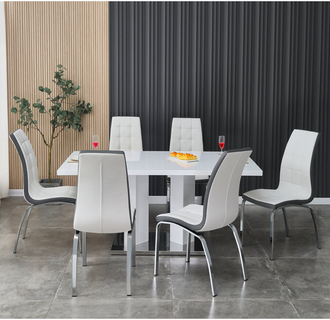 Metro Knauer 6 -Person Dining Set White/White 6