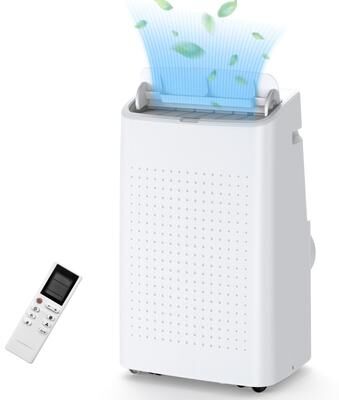 Garvee Portable AC, 15,000 BTU & Covers 850 Sq Ft, Built-In Cooling Dehumidifier Fan with Remote for Bedroom Office Kitchen
