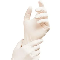 100x Latex Einweghandschuhe weiß ungepudert Größe L