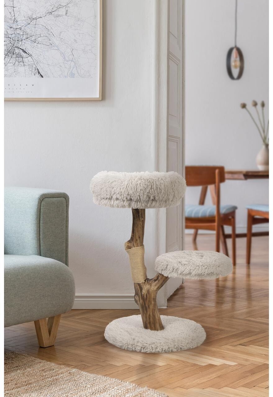 Kratzbaum DESIGNED BY LOTTE "Lotte Zora G", braun, B:50cm H:72cm T:50cm, Holz, Plüsch, Kratzbäume, Kratzbaum braun B/H/T: 50cm x 72cm x 50cm