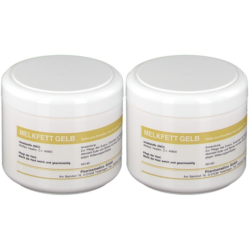 Melkfett Gelb Pusta Salbe vet. 2x 2x500 ml