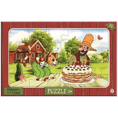 Trötsch Rahmenpuzzle Pettersson und Findus 15-teilig