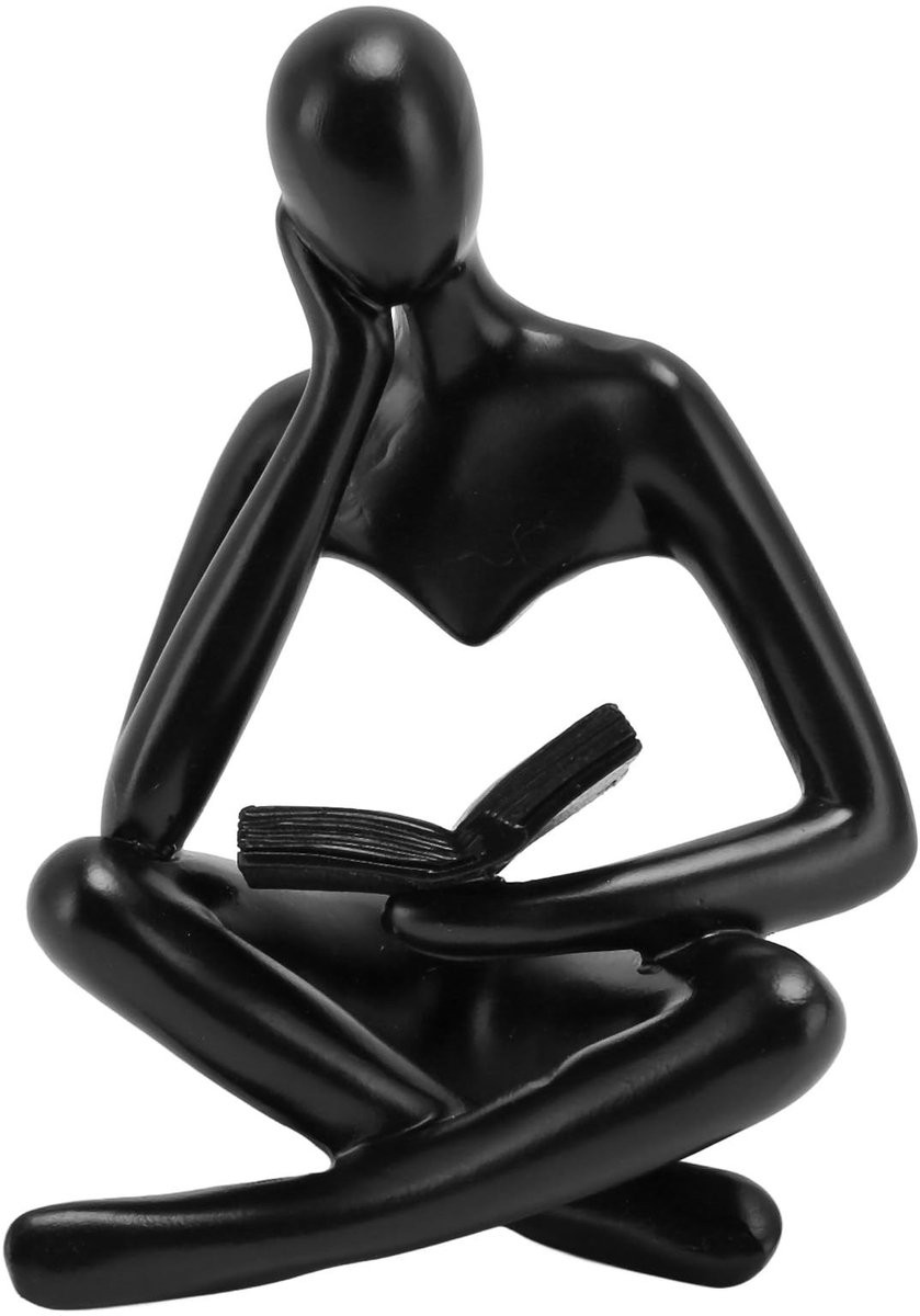 Dailygoods Abstract Standbeeld Zittende Figuur Hars Ornament voor Woonkamer Decoratie
