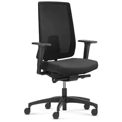 Dauphin Bürostuhl Indeed mesh SLP, Stoff schwarz, Gestell schwarz