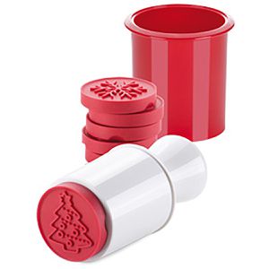 Tescoma Ausstechformen DELICIA Keks-Stempel, Set, Weihnachten, aus Kunststoff / Silikon, verschiedene Motive, 6-teilig