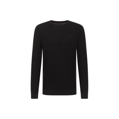 Sweater MUSTANG "Strickpullover Style Elliot", Herren, Gr. M, schwarz, Obermaterial: 100% Baumwolle CO., Sweatshirts Sweater