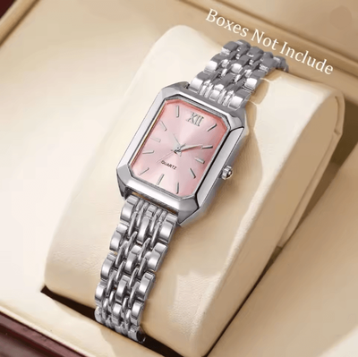 Inspire Essentials Rectangle Womens Quartz Watch Elegant Luxury Analog Style h
