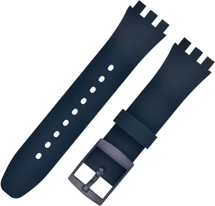 INF Premium Silikon Swatch Uhrenarmband Ersatz Navy blau 16 mm