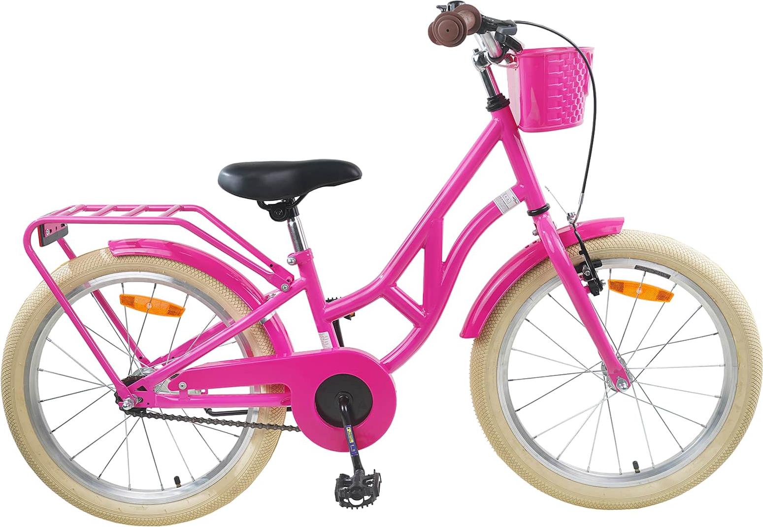 Kinderfahrrad 20 Zoll für 6-11 Jahre alt Dunkelrosa
