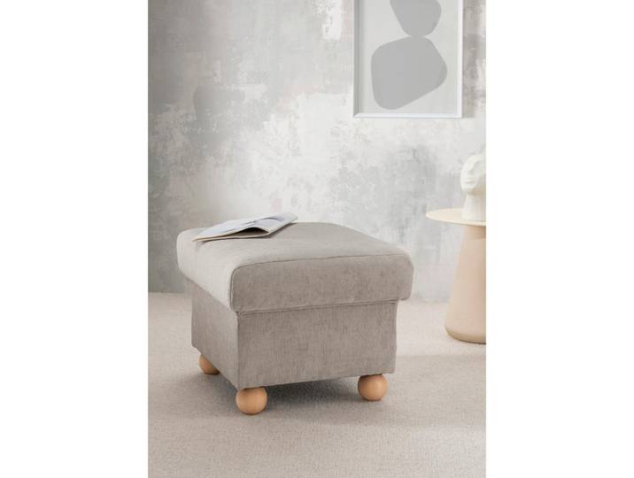 Livetastic Hocker Torello, Taupe, Holz, Buche, Uni, quadratisch, 56x46x56 cm, Made in EU, erweiterbar (Typenauswahl), Wohnzimmer, Hocker, Sitzhocker