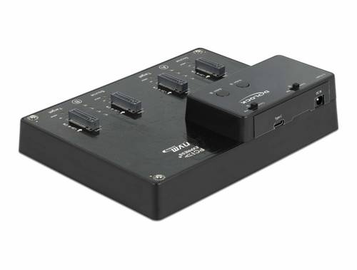 Delock 64124 USB-C, DC-Buchse 3.5mm Festplatten-Dockingstation mit Clone-Funktion