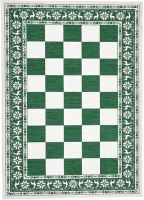 YUN Runner Rug, Washable Christmas Checkered Rug, Non Slip Low Pile Carpet for Entryway or Kitchen