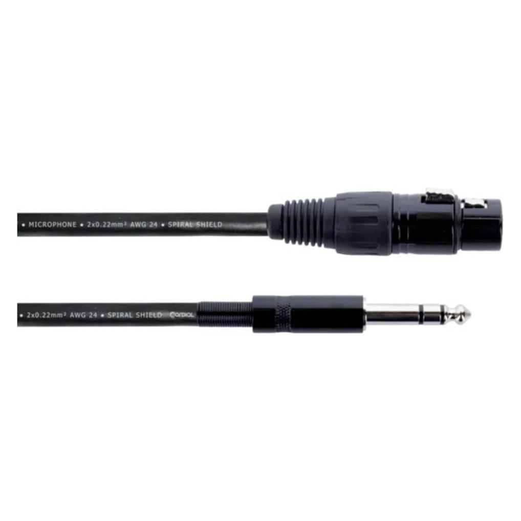 Cordial EM 6 FV XLR Verbindungskabel (1x XLR-Buchse 3 polig - 1x Klinkenstecker (6 m, 6.3mm Klinkenkabel) (14823)
