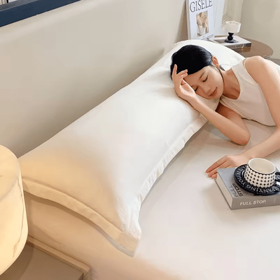 Inspire Essentials Ultra Soft Washed Long Body Pillowcase For Couples Extra Long Solid Color Pillow Cover a 48x150cm