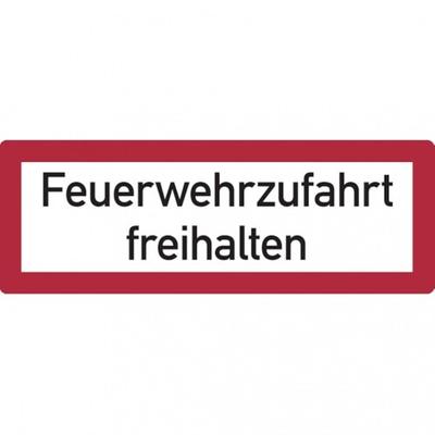 Dreifke® | Schild Feuerwehrschild, Feuerwehrzufahrt freihalten - DI - 594x210x2 mm Aluminium 2 mm