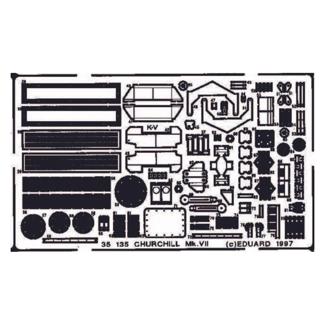 Eduard Churchill Mk.VII Detailbausatz Aussen (35135)