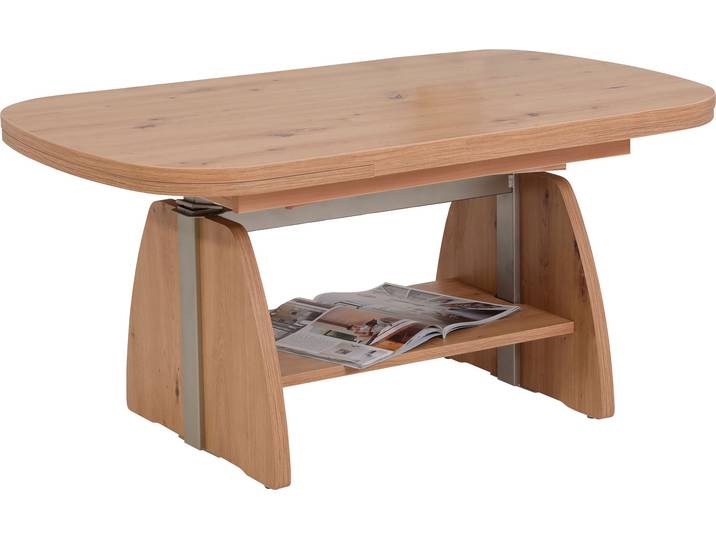 Couchtisch HELA Fabian , braun (artisan eiche), B:108cm H:53cm T:68cm, Tische, Couchtisch, mit Funktion, ausziehbar und höhenverstellbar