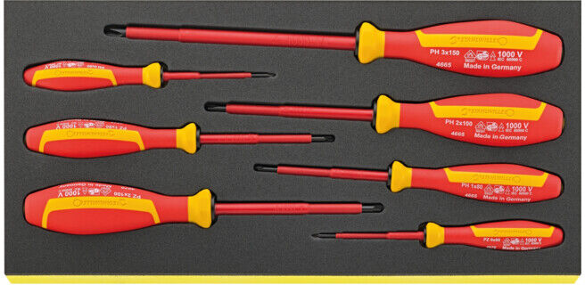 TCS 4665/4670 Jeu de tournevis DRALL+ en plateau TCS 7 pcs. ; Stahlwille (96838785)