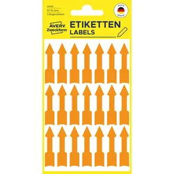 AVZ 3008 - Etiketten in Pfeilform 39x9mm orange