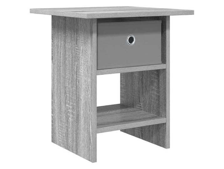 KUPTYERFG Nachttisch Graues Sonoma 41x40x45 cm Holzwerkstoff mit Schublade Kompakte Beistellkommode fürs Schlafzimmer mit 1 Schublade und Regal für optimale Aufbewahrung neben dem Bett.