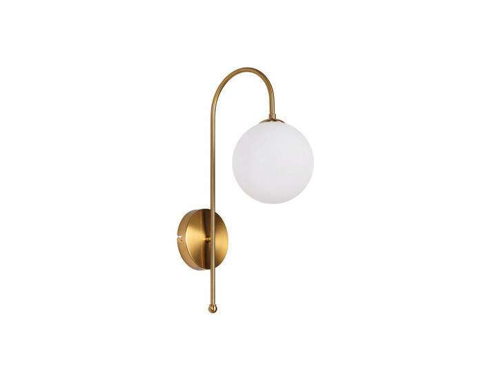 ZMH Wandleuchte Myveth 26/15/47 cm, Goldfarben, Weiß, Metall, Glas, Mode, G9, 15x47x26 cm, Lampen & Leuchten, Innenbeleuchtung, Wandleuchten