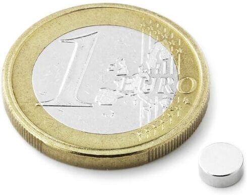 Neodym Skivemagnet 5x2 Mm – Styrke 680 Gram, Stærk Rund Magnet   Brisingi