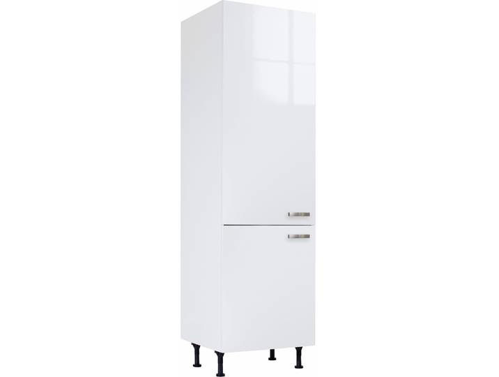 Seitenschrank KOCHSTATION KS-Cara , weiss (weiß glänzend, weiß), B:60cm H:211,8cm T:58,4cm, Schränke, Seitenschrank