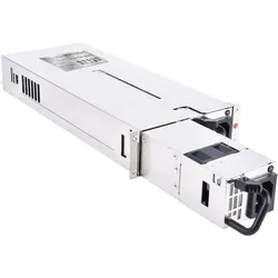 Silverstone SST-GM400-1UB - Gemini Series, 2 x 400W CYBENETICS Bronze, 1 U, redundant Power Supply (800 W), PC Netzteil, Silber