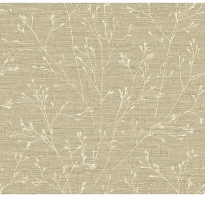 Seabrook Designs Withington Branch Embossed Vinyl Unpasted Wallpaper