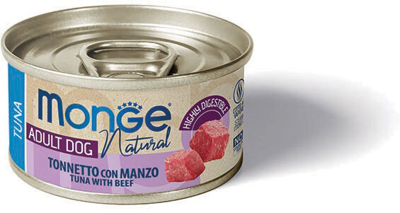 Monge Cane Natural Lattina Adulto Tonnetto & Manzo 95 Gr