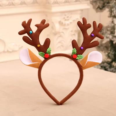 Inspire Curations Pet Christmas Headband With Bouncy Reindeer Antlers Or Snowman Adjustable Holiday Hair Band style 10