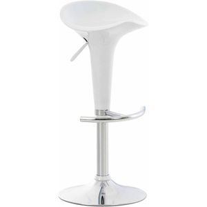 CLP Barhocker Saddle, 1015902, drehbar mit Lehne, 60-81cm Sitzhöhe, Kunststoff, weiß