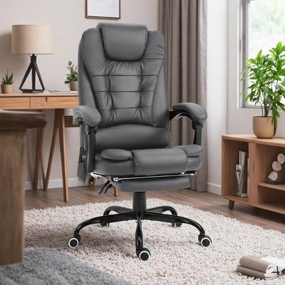 Massage Office Chair, Reclining Executive Computer Chair with Adjustable Height and Lumbar Support