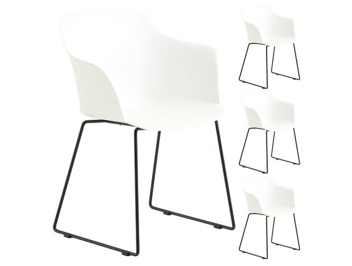 GARTENSTÜHLE FORO 4er-Set weiß