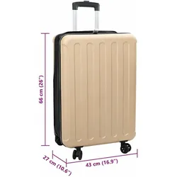 vidaXL Cabelar, Koffer, Beige