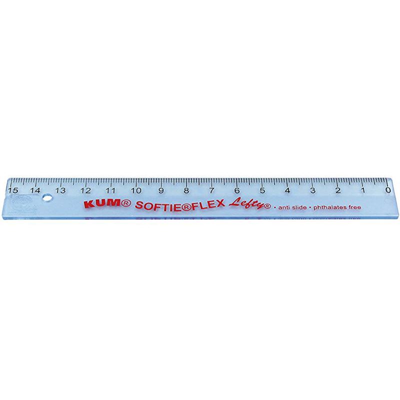 WEDO Lineal 15 cm für Linkshänder KUM Lefty L1 Softie Flex