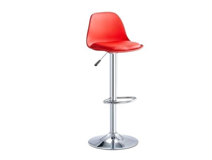 VNCdfhETs Barstuhl Hausbarhocker, Verstellbarer Stuhl, Einfacher Hocker Mit Rückenlehne Und Hohen Beinen Barhocker(Rood)
