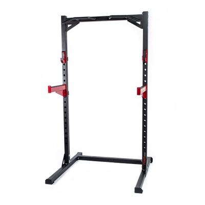 Heimtrainer FUEL FITNESS "FUEL Fitness Half Cage HR300 Squat Rack Stahl, bis 272 kg", schwarz (rot), HeimtrainerB:121cm H:215cm L:156cm, Heimtrainer, B:121cm H:215cm L:156cm