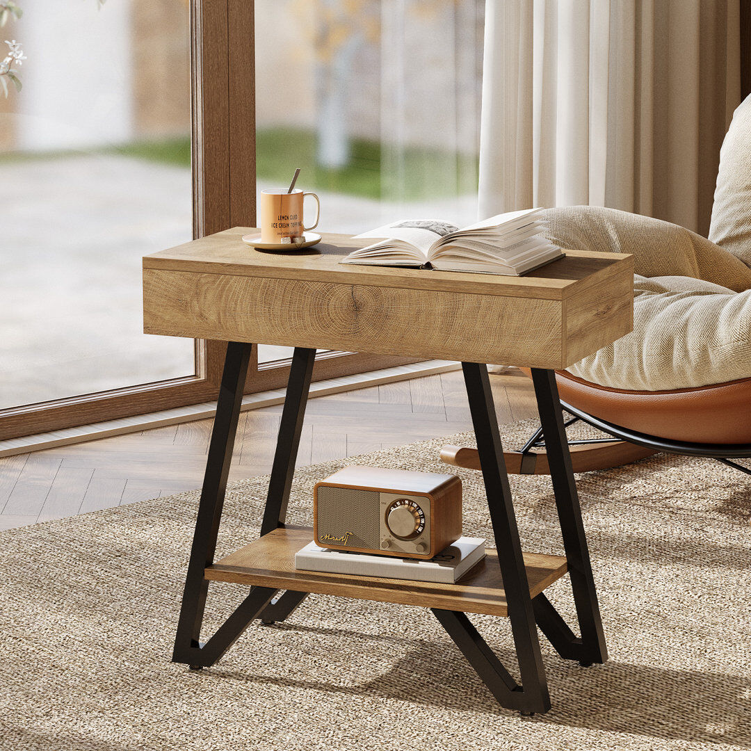 Blue Elephant Frame End Table Yellow 60cm H X 60cm W X 30cm D