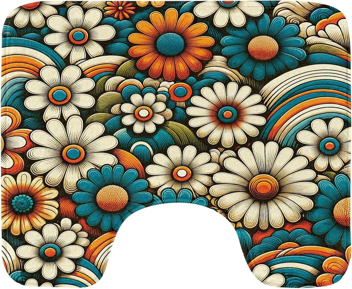Contourmat Toiletmat - Oranje Teal - 51 x 41 cm